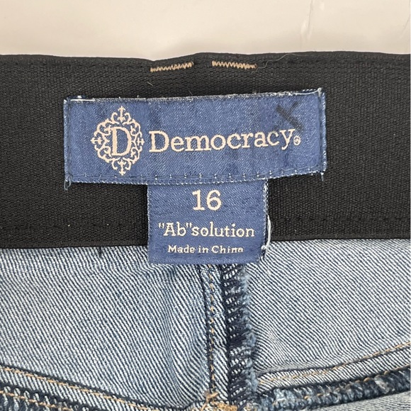 Democracy Straight Leg Jean Women’s 16 Stretch Blue Denim "Ab"solution B1560BB00 - Picture 7 of 13